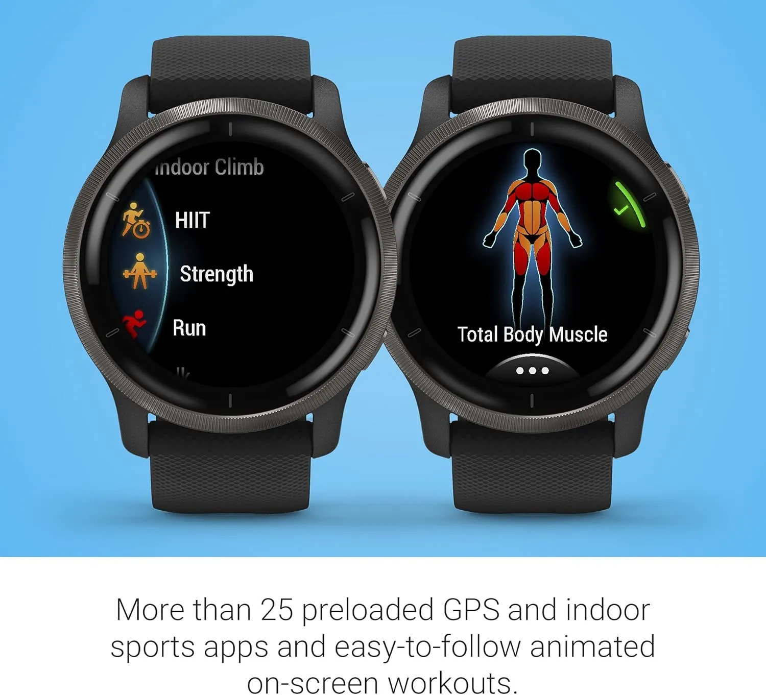 Garmin Venu 2, GPS Smartwatch with Advanced Health Monitoring and Fitness Features, Slate Bezel with Black Case and Silicone Band , 27.9 mm