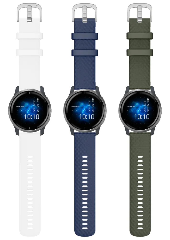 Garmin Venu 2/2S GPS Smartwatch with Advanced Health Monitoring and Fitness Features with Wearable4U 3x Wristband Strap Bundle