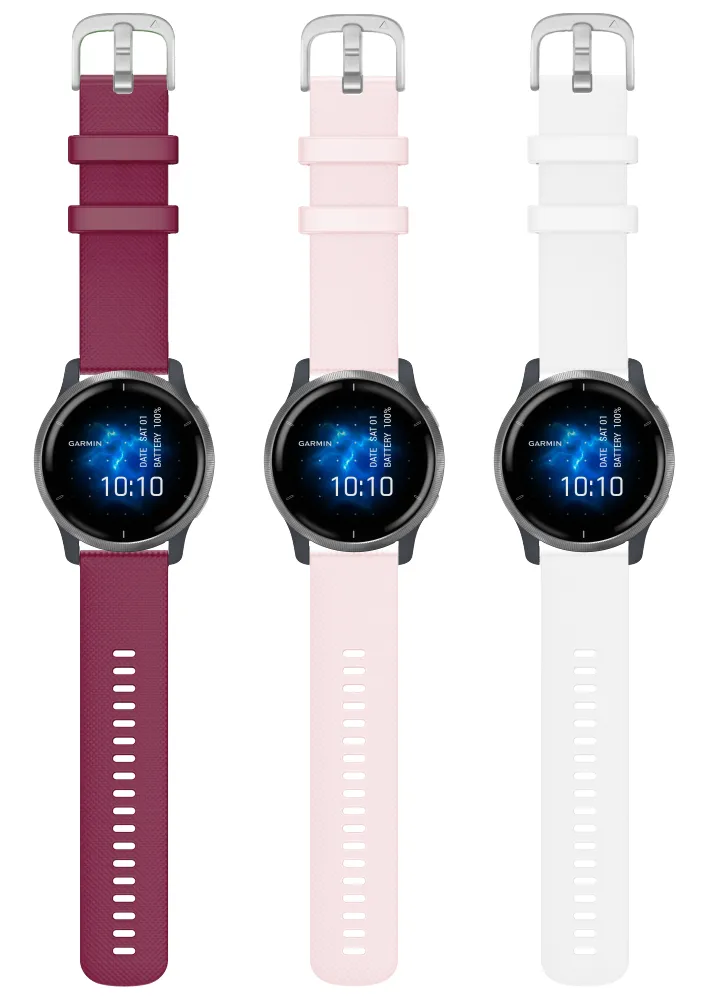 Garmin Venu 2/2S GPS Smartwatch with Advanced Health Monitoring and Fitness Features with Wearable4U 3x Wristband Strap Bundle