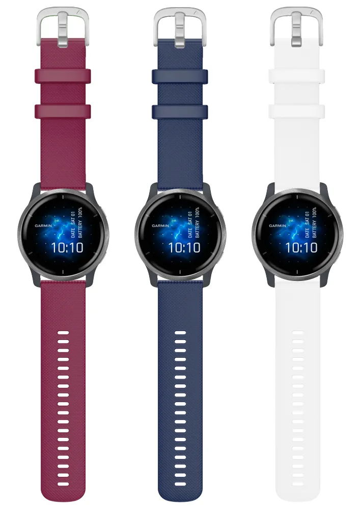 Garmin Venu 2/2S GPS Smartwatch with Advanced Health Monitoring and Fitness Features with Wearable4U 3x Wristband Strap Bundle