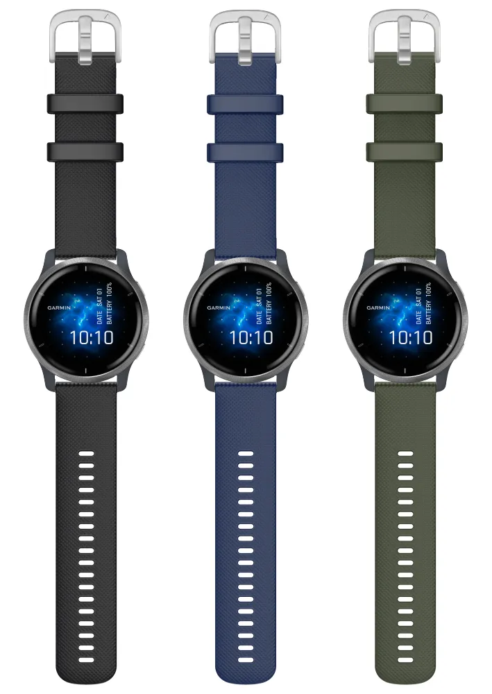 Garmin Venu 2/2S GPS Smartwatch with Advanced Health Monitoring and Fitness Features with Wearable4U 3x Wristband Strap Bundle
