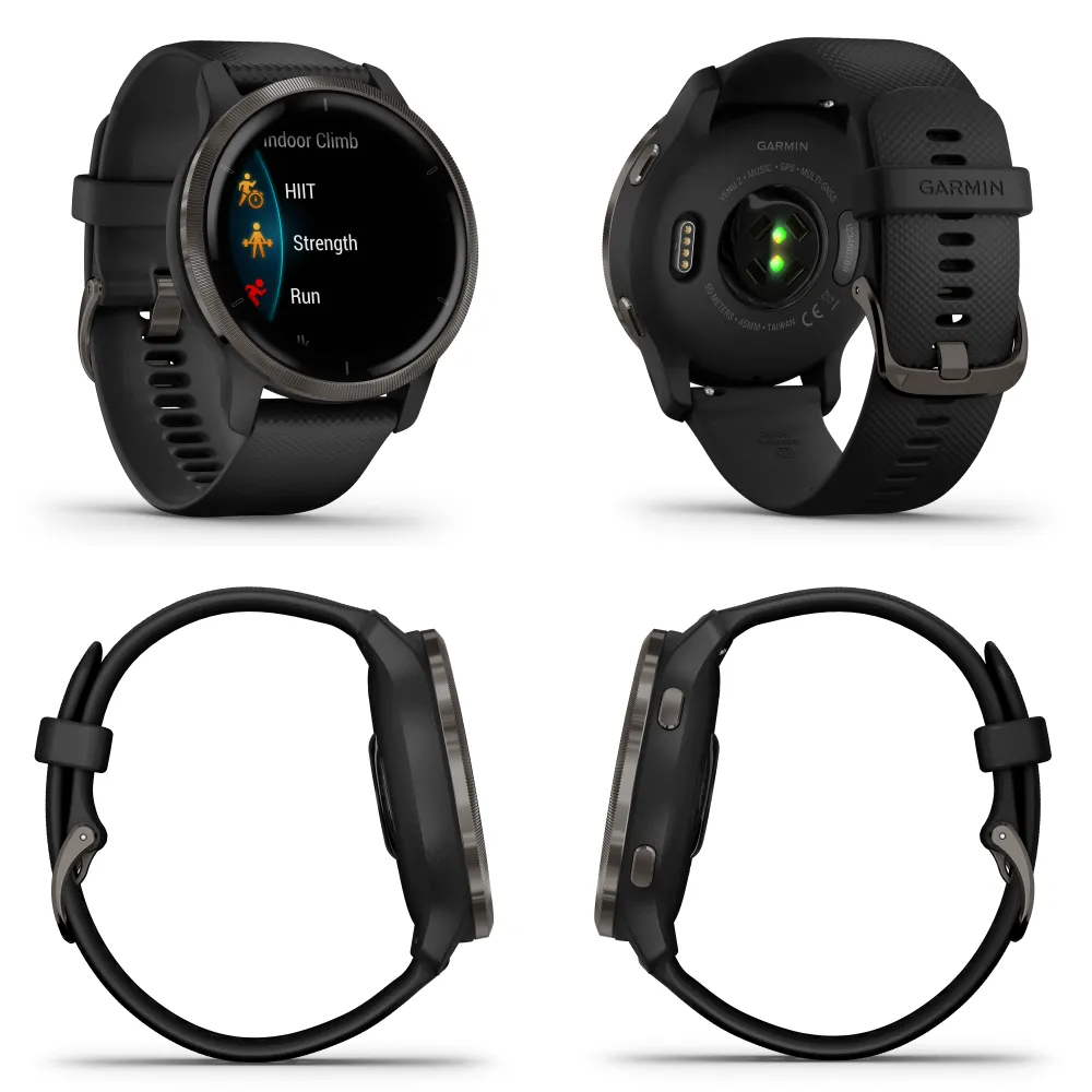 Garmin Venu 2/2S GPS Smartwatch with Advanced Health Monitoring and Fitness Features with Wearable4U 3x Wristband Strap Bundle