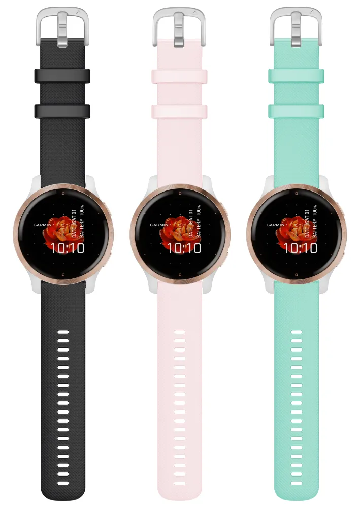 Garmin Venu 2/2S GPS Smartwatch with Advanced Health Monitoring and Fitness Features with Wearable4U 3x Wristband Strap Bundle