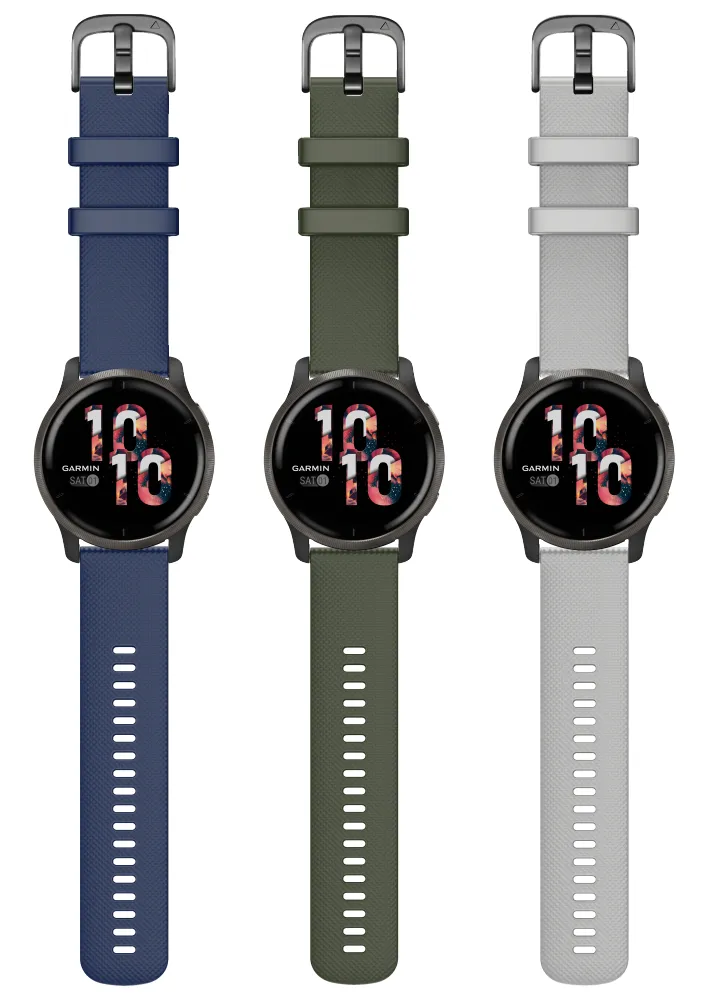 Garmin Venu 2/2S GPS Smartwatch with Advanced Health Monitoring and Fitness Features with Wearable4U 3x Wristband Strap Bundle