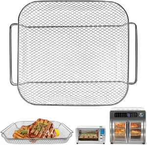 GCQ Air Fryer Basket for Emeril Lagasse Everyday 360 26 QT Extra Large Air Fryer, 12.5''×10.2''×1.3'' Steel Air Fryer Accessories Replacement Parts Wire Rack
