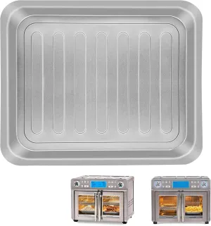 GCQ Air Fryer Tray for Emeril Lagasse Dual Zone 360 Air Fryer Oven 25 QT Extra Large, 14''×12'' Steel Air Fryer Accessories Grill Pan Grill Plate Crisper Plate Replacement Parts Rack
