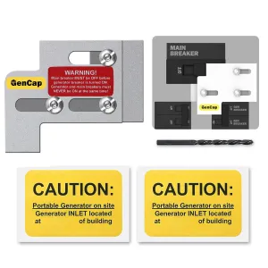 Generator Interlock Kit Compatible with Square D QO & Homeline Indoor or Outdoor 100 or 125 amp Panels, for Safe Usage of Portable Power During Outage