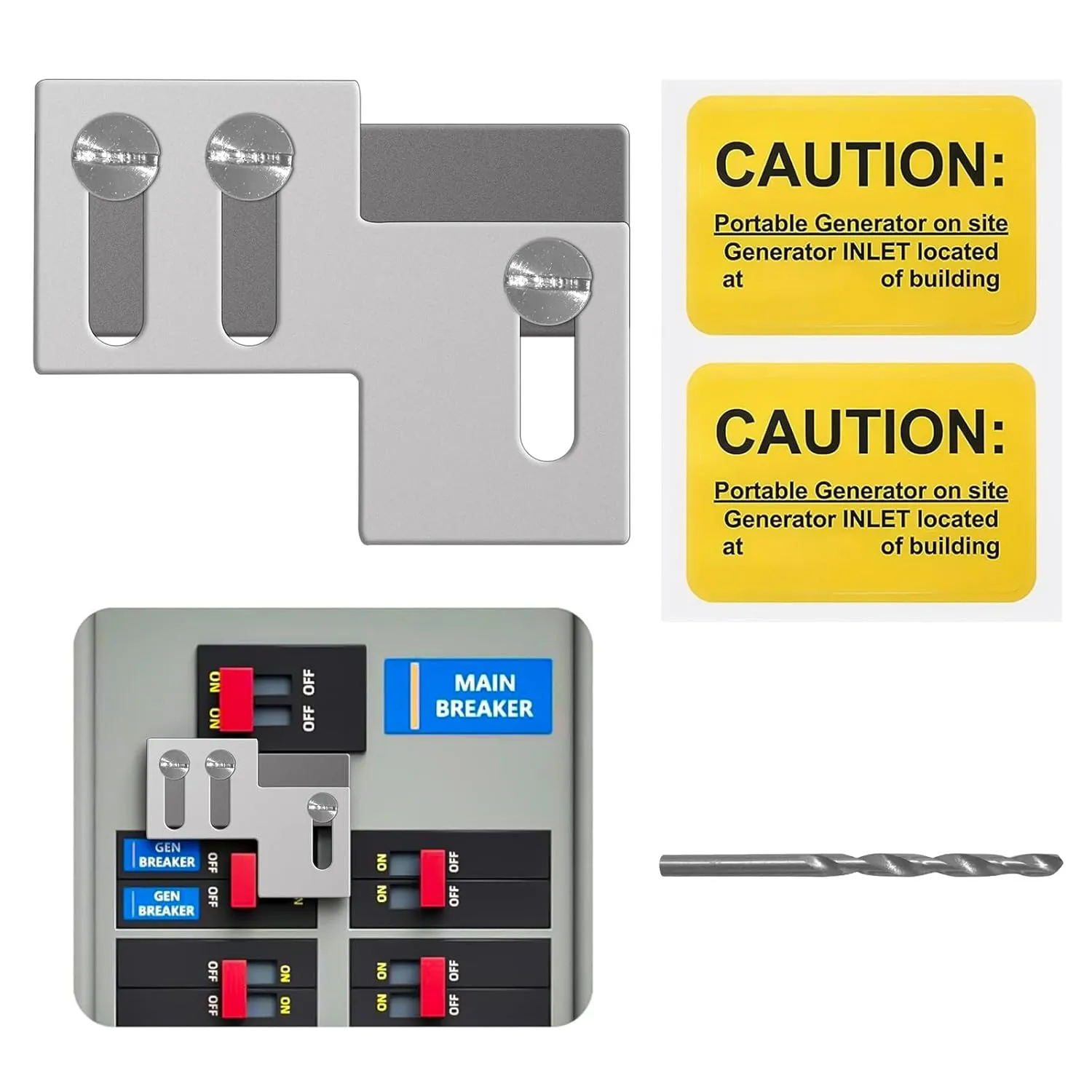 Generator Interlock Kit Compatible with Thomas & Betts, Challenger 150 or 200 Amp Panel,1 to 1 1/8 Inch Spacing Between Main and Branch Breaker,Professional Interlocking Kit (1)