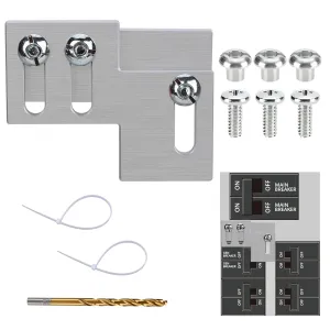 Generator Interlock Kit Compatible with Thomas & Betts, Challenger, Westinghouse 150 or 200 Amp Panels. 1 to 1 1/8 Inch Spacing Between Main and Branch Breaker (TB-200A)