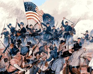 Generic American Civil War Collection (13) - First at Vicksburg - Van-Go Paint-by-Number Kit 40x50cm DIY Frame