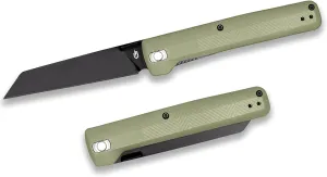 Gerber Gear Pledge Pocket Knife with Pocket Clip - 3.7" Full Panel Plain Edge Blade Folding Knife - EDC Gear and Equipment - Lichen Green