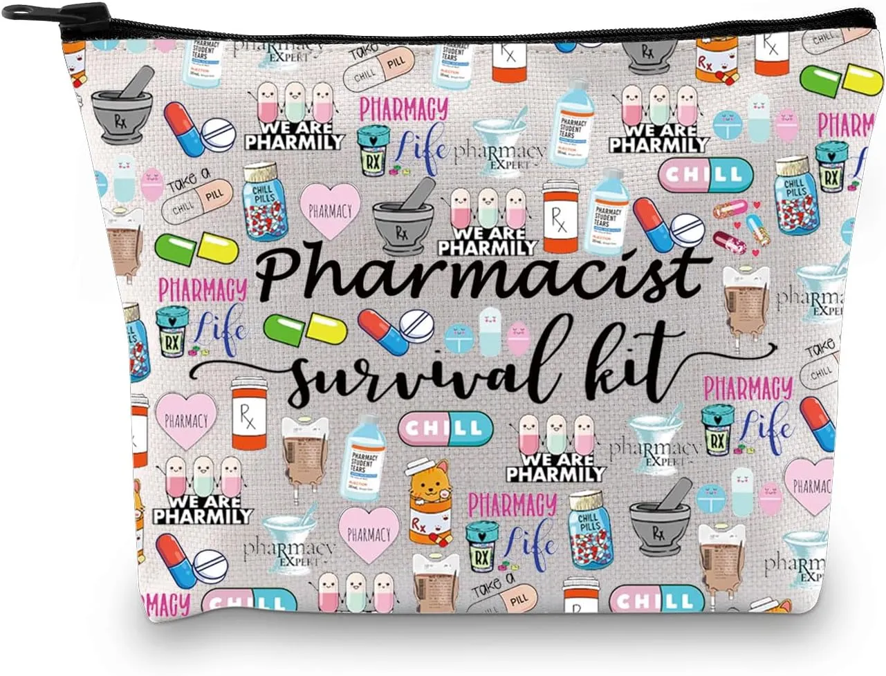GJTIM Pharmacist Gift - Pharmacy Graduation and Survival Kit Cosmetic Bags for Pharmacy Tech
