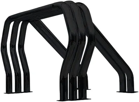 Go Rhino Bed Bar Complete Kit - Triple Bar/Single Kicker | Mild Steel, Black | 9009560TSB | Fits 1988-1998 Chevrolet/GMC C/K Series w/Short or Long Bed and Other Vehicles (See Description)