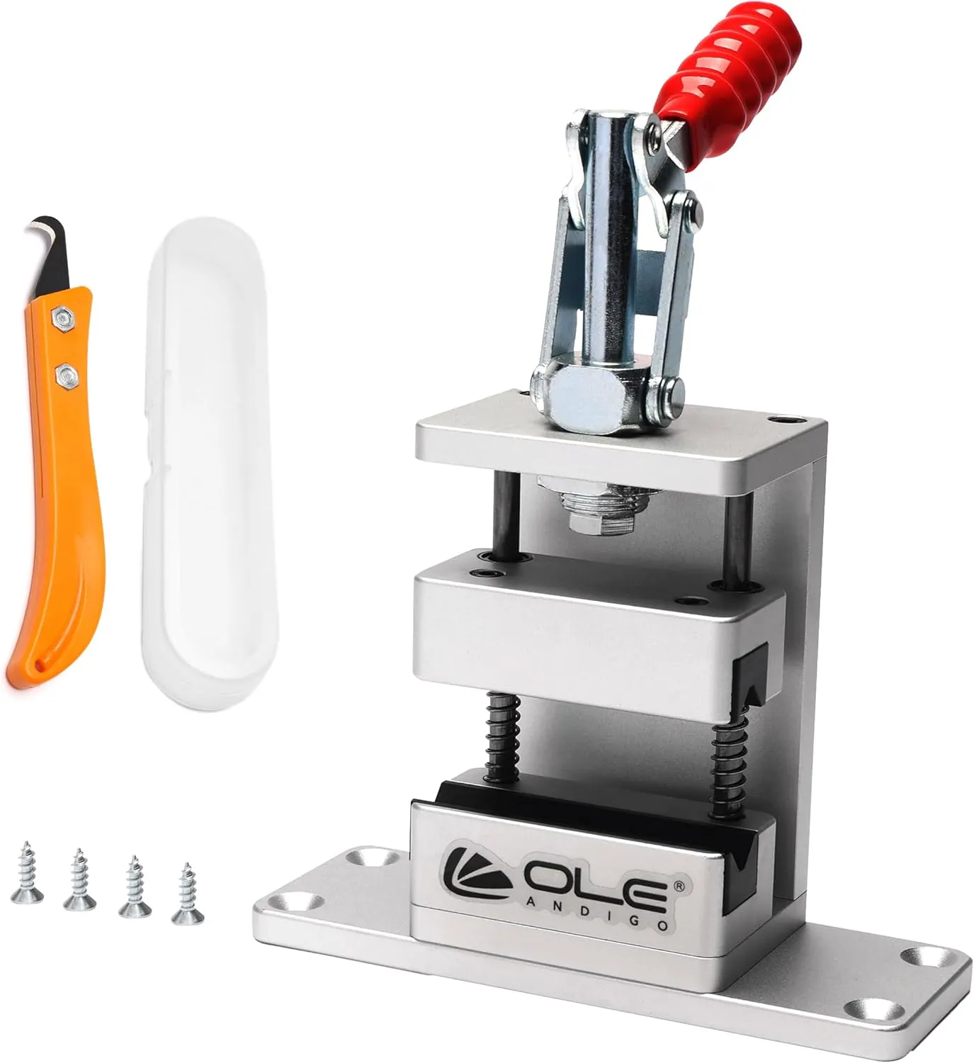 Golf Club Regrip Vise Tool OLE ANDIGO Professional Golf Grip Kit with Hook Blade Utility Knife,Golf Club Regripping Kit,Golf Club Gripping Station,Quick Shaft Clamp for Domestic,Golfer