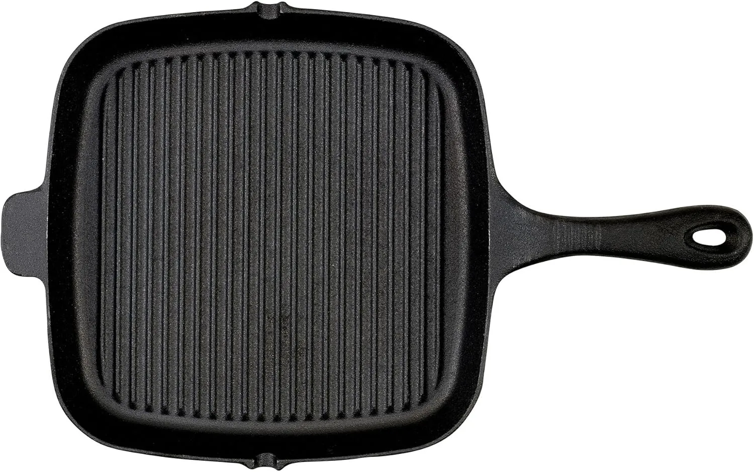 GoodCook Pre-Seasoned Cast Iron Grill Pan, 10.75 Inch, Black