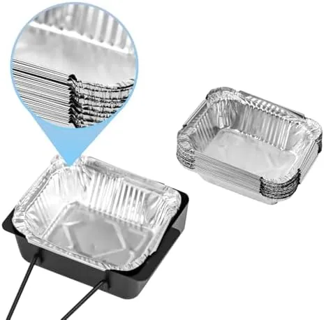 Grease Cup Drip Pan for Nexgrill 720-0830H 720-0830D 720-0896, Grease Tray Replacement Grill Catcher Drip Pan Box for 720-0882A 720-0888S 720-0898 for Cuisinart CGG-7400, 15pack Aluminum Foil Liner