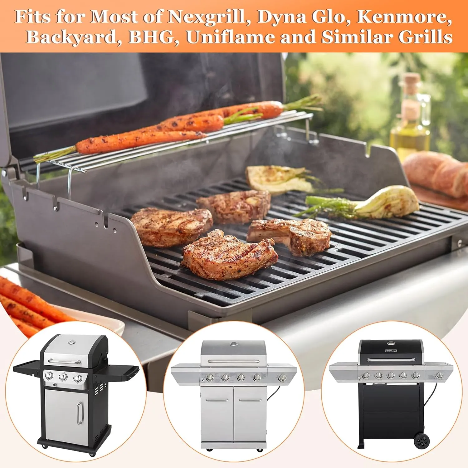 Grease Tray with Catch Pan Adjustable Universal Drip Pan for Dyna Glo, Nexgrill, Expert Grill, Kenmore, BHG & Expert 3/4/5 Burner Gas Grill for Dyna glo Grill Replacement Parts