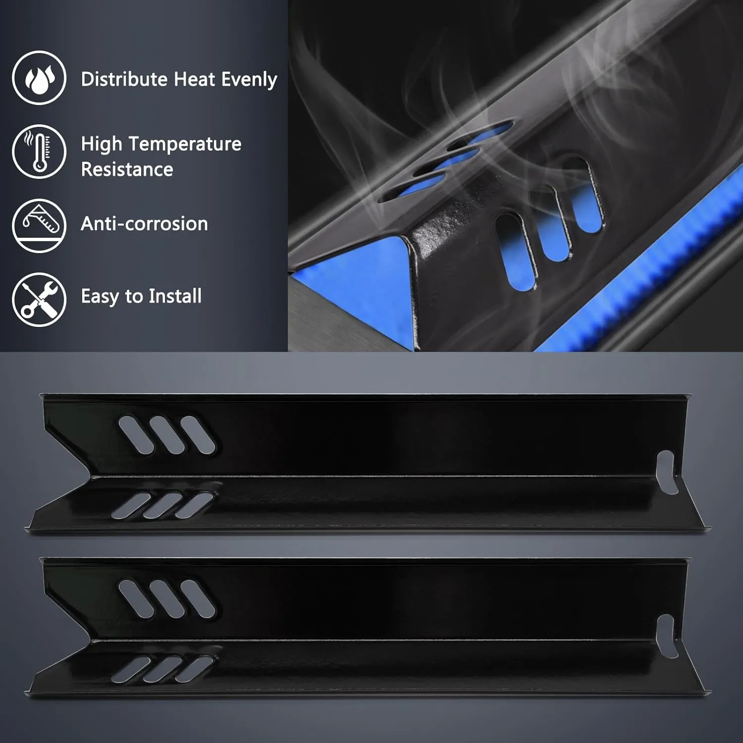 Grill Grease Tray Replacement Parts for Dyna Glo DGF510SBP, DGF510SSP, Backyard Grill BY13-101-001-13, GBC1460W and BHG Grill Parts, Adjustable 24''-30'' Grill Drip Pan, Cooking Grates, Heat Plates.