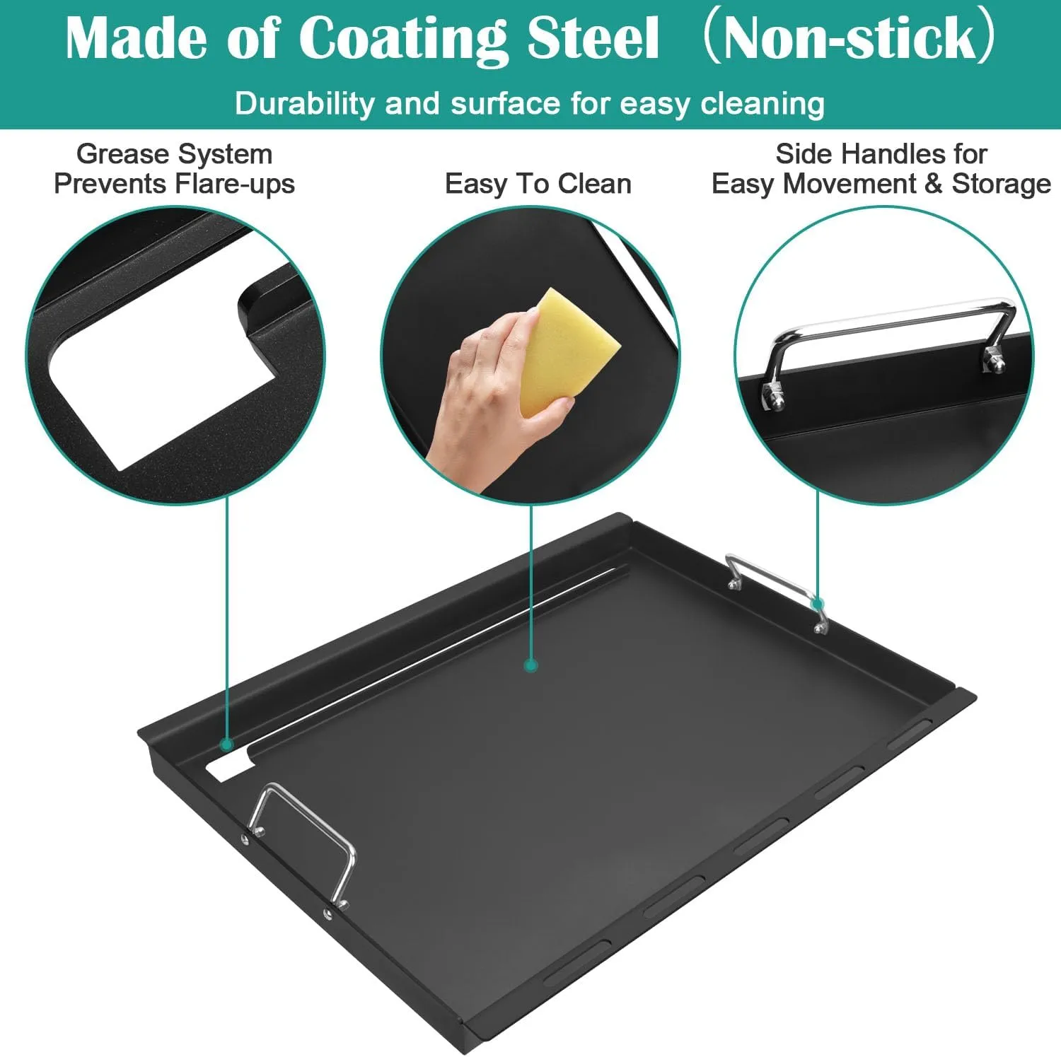 Grill Griddle Insert for Charbroil TRU-Infrared 463644220 463632320 463675016 463644220 G362-2100-W1, Cooking Griddle Replacement for Charbroil 463245518 463675016P1