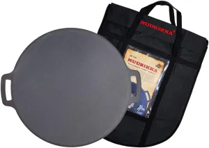 Grill Pan 58 cm with Protective Bag, Outdoor Pan, Fire Pan Made of Robust Rolled Steel for Campfire & Grill