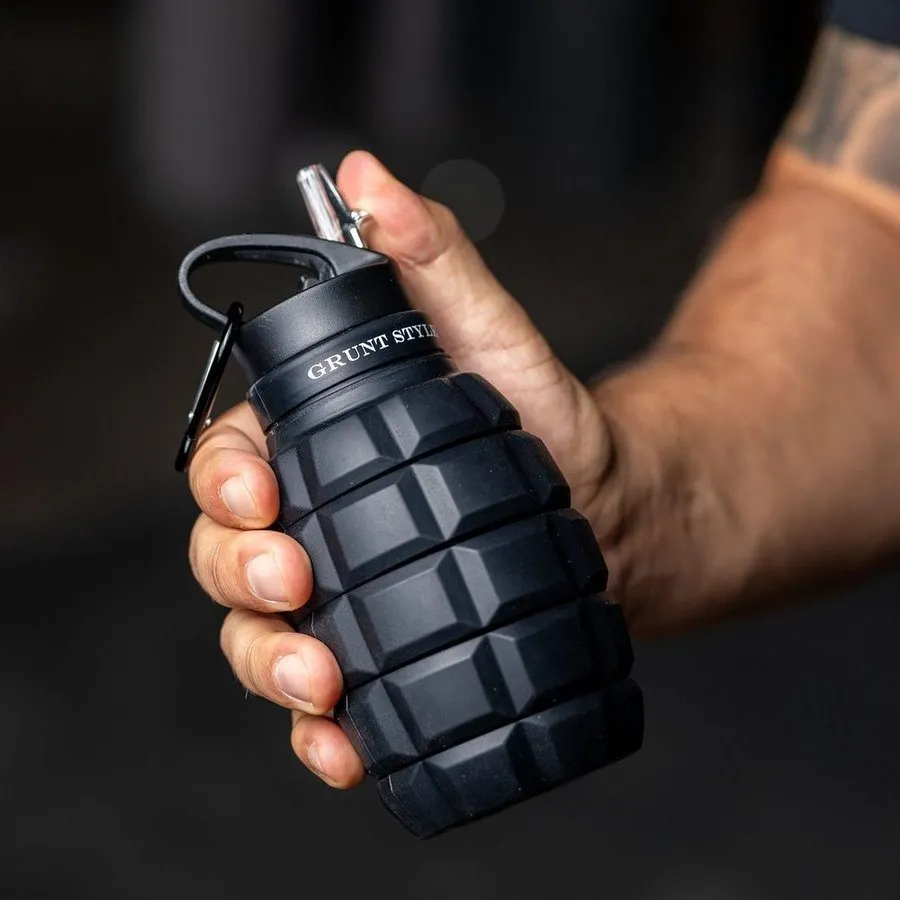 Grunt Style Black Hydro Blast: Collapsible Bottle