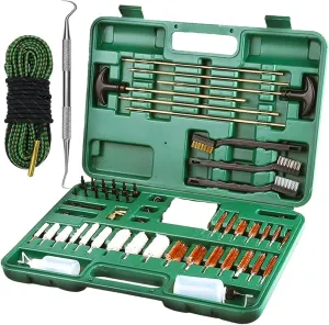 Gun Cleaning Kit for 5.56 .223 7.62 .308 7.62 Cal,Universal Gun Cleaning Kit for Hunting Rifle Handgun Shotgun Pistol All Guns with Gun Clean Snake