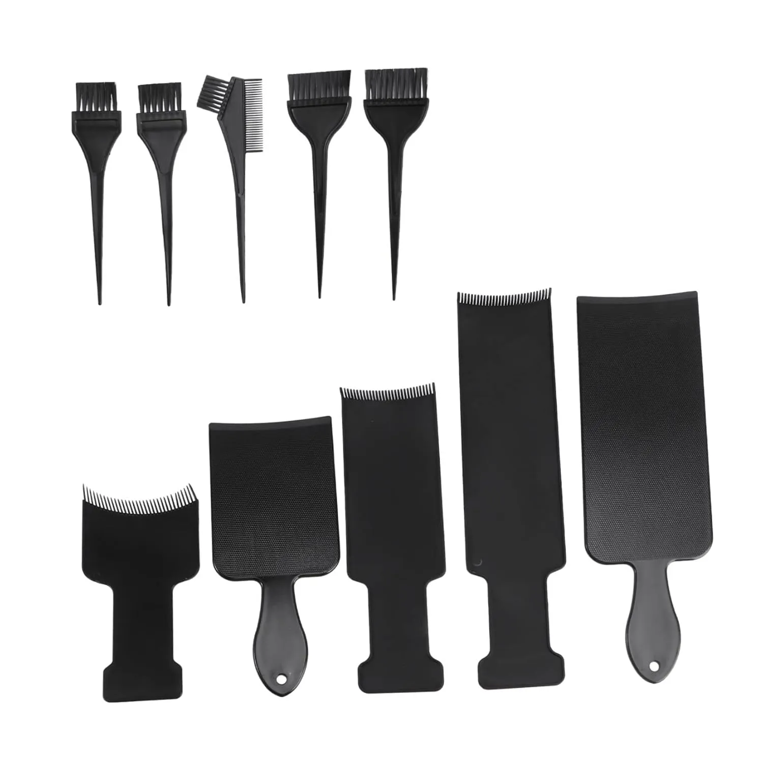 Hair Coloring Board Set 10pcs Plastic Highlighter Kit Black Hair Dyeing Tools