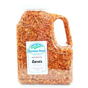 Harmony House Foods Dehydrated Diced Carrots - Air Dried Vegetables for Soup and Cooked Dishes, Great for Camping, Survival, and Backpacking, 58 Ounce Jug