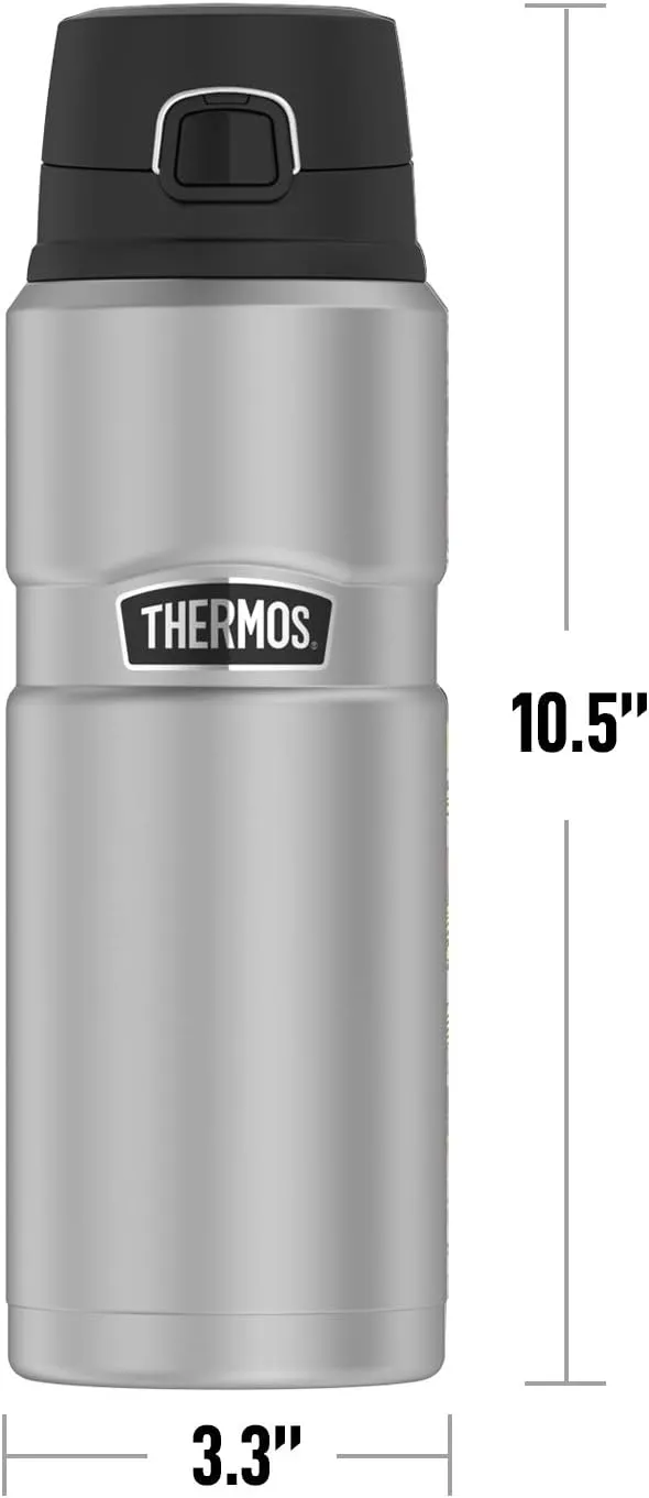 Harry Potter Slytherin Plaid Sigil, THERMOS STAINLESS KING Stainless Steel Drink Bottle, Vacuum insulated & Double Wall, 24oz