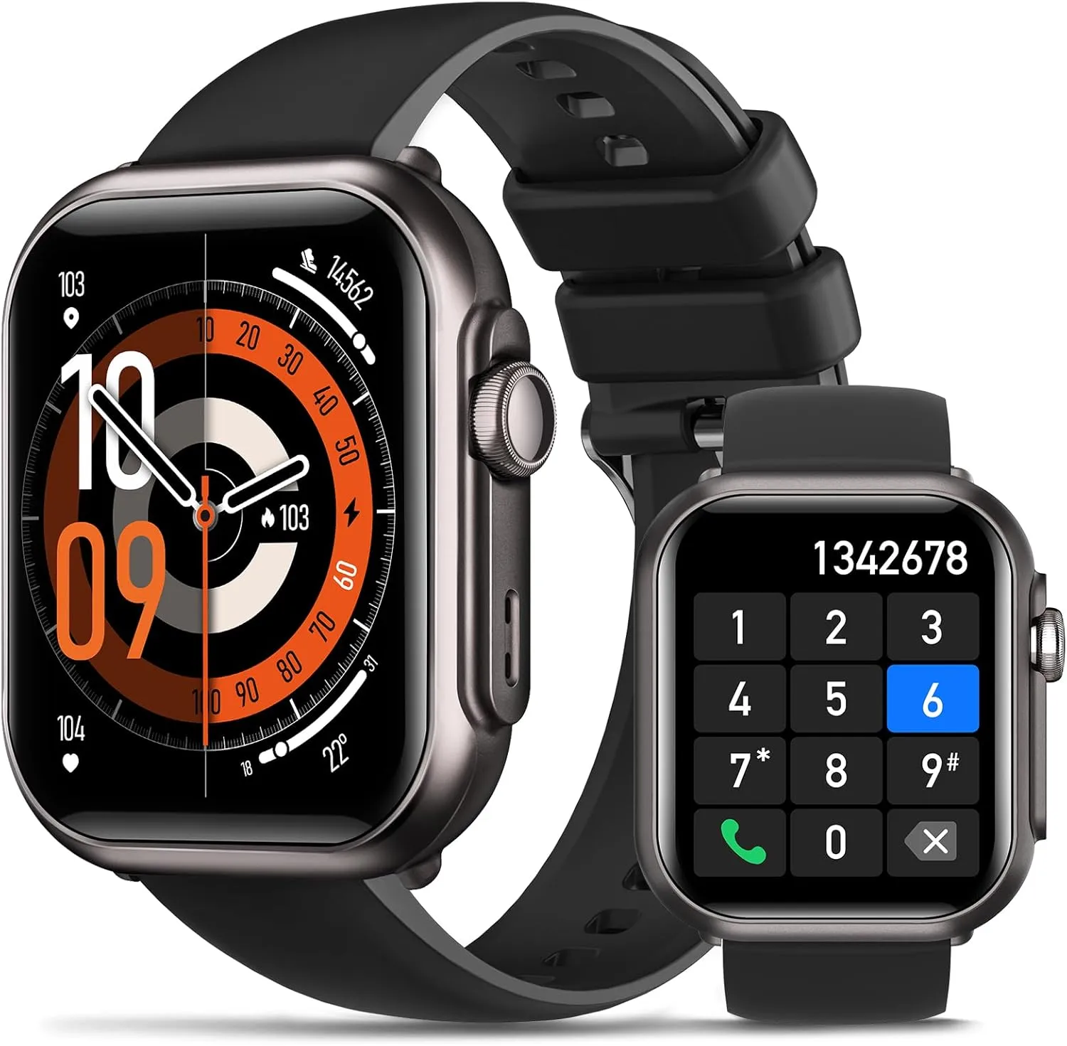 Health Fitness Trackers for Women Men: 100 Day Battery Life Activity Tracker with Answer/Make Call Blood Pressure SpO2 Sleep Heart Rate Monitor 120  Sports Modes 5ATM Smart Watch for iPhone Black Gift
