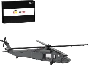 Helicopter Building Kit for Adults - Sikorsky UH-60 Black Hawk Helicopter Model Kits, Military Airplane Building Blocks, Military Aircraft Building Bricks (MOC-29506/ 810PCS)