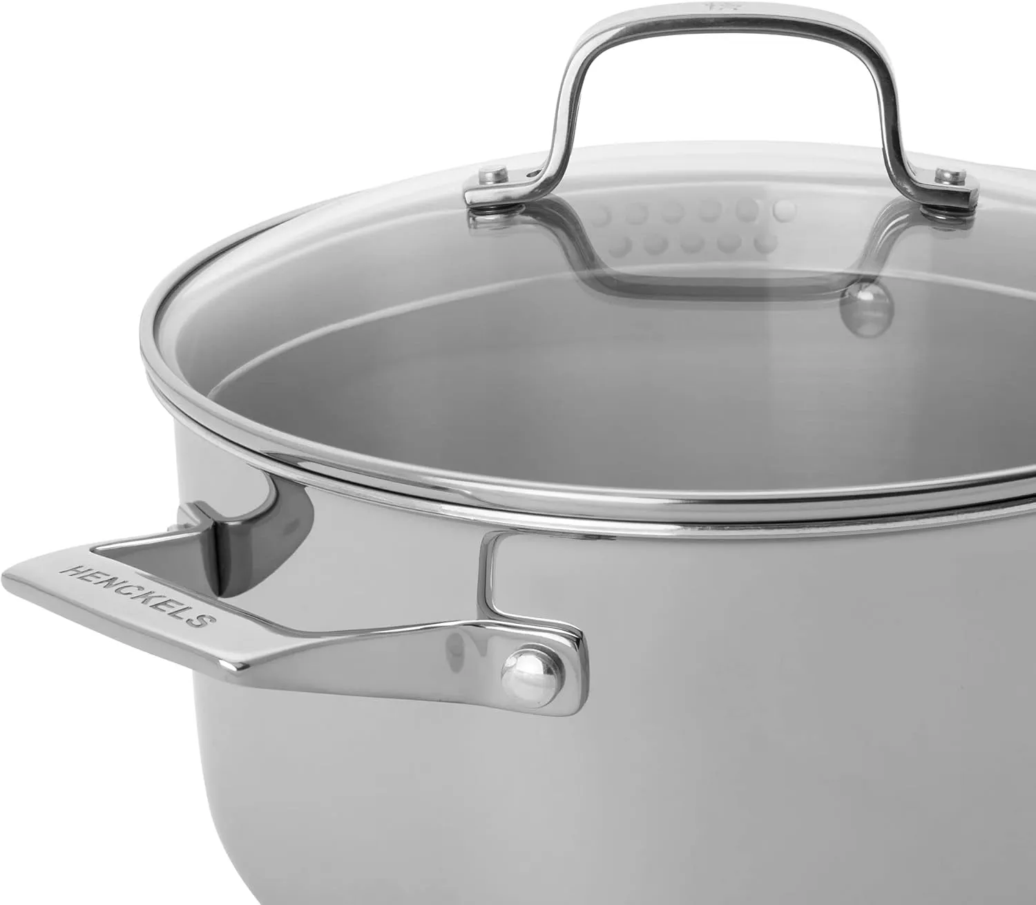 HENCKELS Clad H3 6-qt Dutch Oven, Induction Pot, Stainless Steel, Durable and Easy to clean