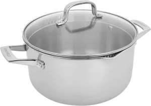 HENCKELS Clad H3 6-qt Dutch Oven, Induction Pot, Stainless Steel, Durable and Easy to clean