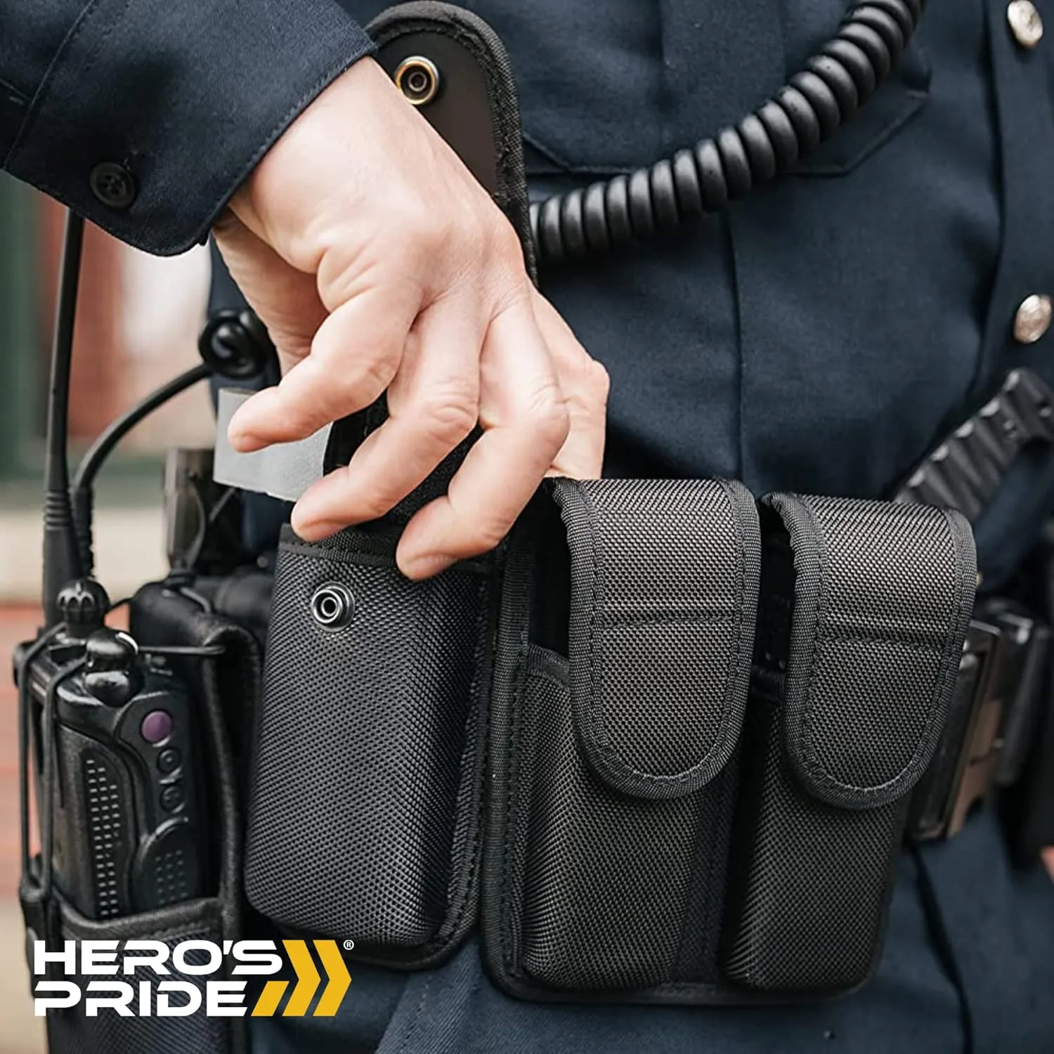 Hero's Pride Ballistic Duty Gear Rig Kit Box | 7-in-1 Security Utility Belt for Law Enforcement, Security Guards | Medium (28-34")