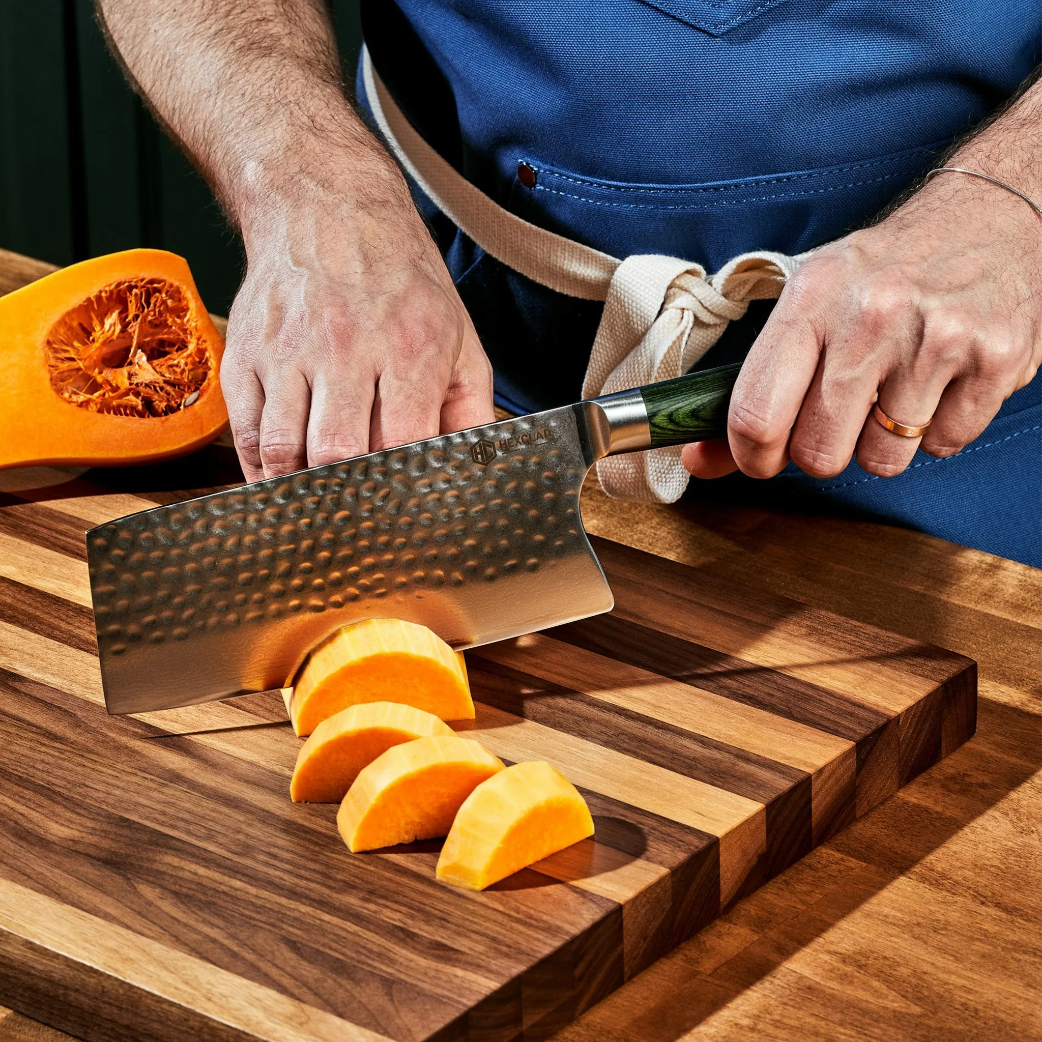 HexClad BBQ Grill Pan   Meat Cleaver Bundle