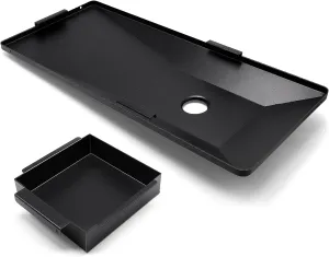 Hiorucet Grease Tray for Char Griller 5050, 5650, 5072, Texas Trio, 3070 Replacement Parts, Porcelain Enameled Steel 200163 Grill Drip Pan with Catch Pan for Chargriller Accessories.