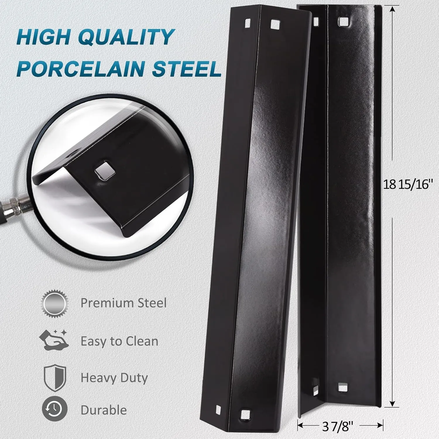 Hiorucet Grill Drip Pan Parts for Char-Griller 5050, 5650, 5072 Gas Grill Model, Grease Tray with Catch Pan, Heat Plate Tent, Burner Tubes, Ignitor, Hanger Brackets for Chargriller Replacement Parts.