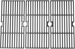 Hisencn Grill Grates Replacement for Charbroil Advantage 463343015, 463344015, 463344116, Kenmore, Advantage Gas2coal Parts 463340516, G467-0002-W1, 16 15/16" Porcelain Enameled Cooking Grids, 3 Packs