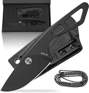 Holtzman's Gorilla Survival Snakebite Fixed Blade Utility Knife with D2 Sheath and Belt Clip - Ideal for EDC, Camping, Hiking, and Outdoor Use