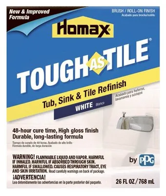 Homax Tough As Tile Gloss White Tub and Tile Refinishing Kit 26 oz.