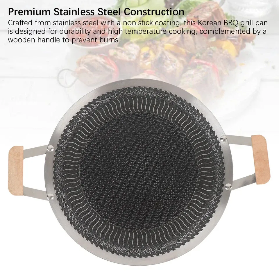 Honeycomb Laser Tawa With Wooden Handle