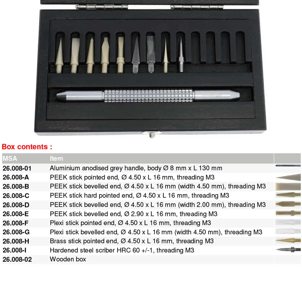 Horotec MSA 26.008 Multi-Purpose Hand Tool With Aluminum Anodised Handle Kit & Box