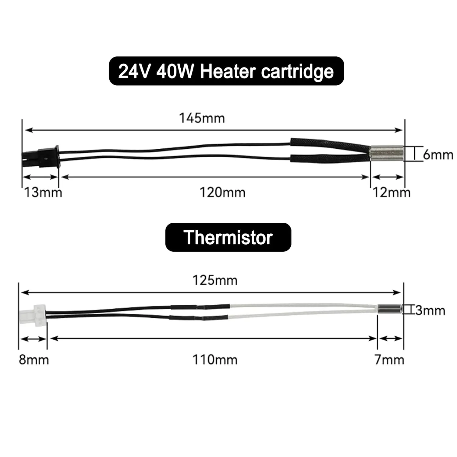 Hotend for Prusa I3 MK4/XL, 24V 40W Print Head Kit with Thermistor, Heater Cartridge, Heating Block, 0.4mm Nozzle and Silicone Cover