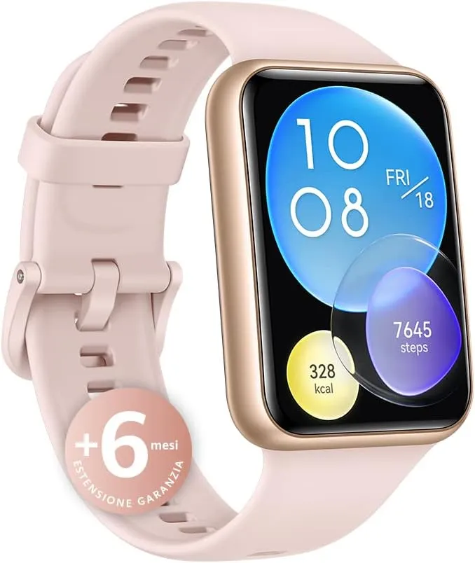 HUAWEI WATCH FIT 2 Smartwatch, Display FullView da 1,74", Chiamate Bluetooth al polso, Monitoraggio della salute 24h, SpO2, GPS, Allenamenti guidati, 6 mesi estensione di garanzia, Sakura Pink