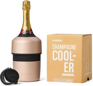 Huski Champagne Chiller | NEW | Award-Winning Iceless Design with Detachable Bottle Stopper | Keeps Wine Cold up to 6 Hours | Fits most 750ml Champagne, Prosecco & Sparkling Wine Bottles (Champagne)