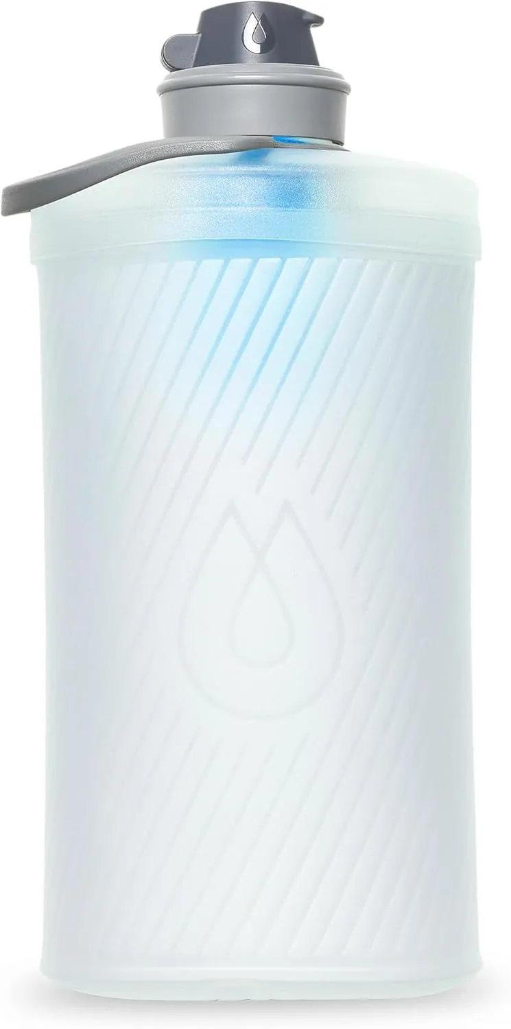 HydraPak Flux  1.5L Filter Kit - Collapsible Backpacking Water Bottle - BPA Free, Ultra Light, Spill-Proof Twist Cap, Clear