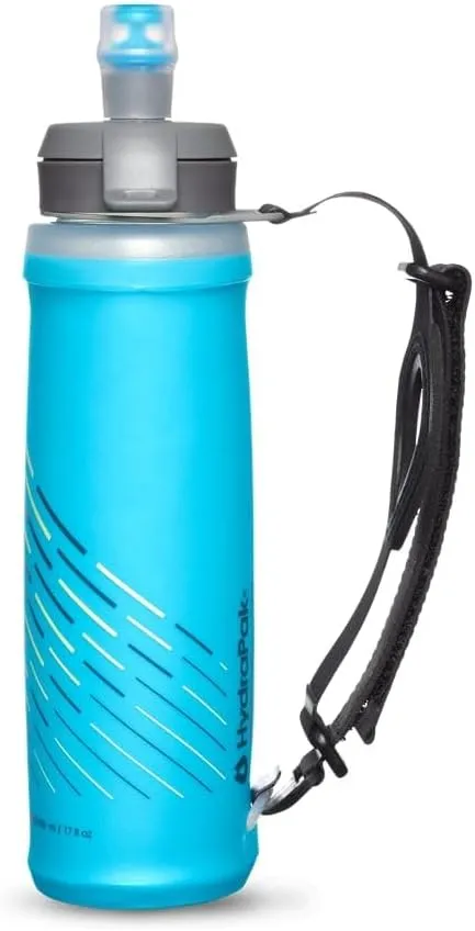 HydraPak SkyFlask Speed - Collapsible Handheld Running Water Bottle (350ml, 500ml, 500ml Insulated) - Adjustable Strap, Lightweight, Spill-Proof Cap