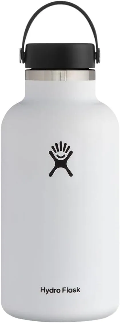 Hydro Flask, Bottle Wide Mouth With Flex Cap White 64 Ounce