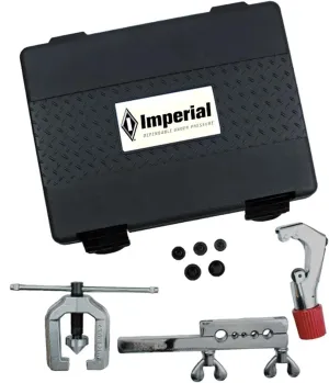 Imperial Tools 45-Degree Double Flaring Tool Set with Tubing Cutter, Compatible with MATCO Tools DFK93