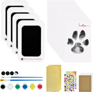 Inkless Dog Paw Print Kit - Clean Touch Paw Print Kit for Dogs Cats, Mess-Free Baby Footprint Kit Inkless Hand and Footprint Kit, Dog Memorials & Funerary DIY Gift for Dog Lover for Puppy & Newborn